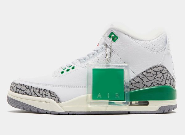 

2023 release authentic 3 wmns lucky green shoes white/lucky green-varsity red-cement grey-sail men basketball sports sneakers with original