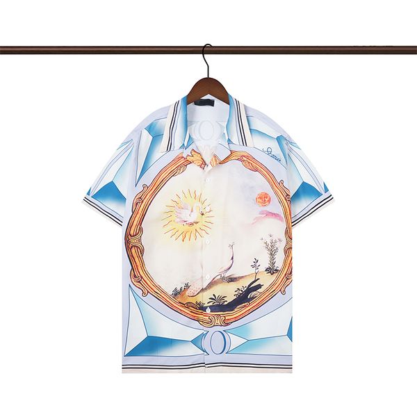 

mens flower print shirts casual button down short sleeve hawaiian shirt suits summer beach designer dress shirts, White;black