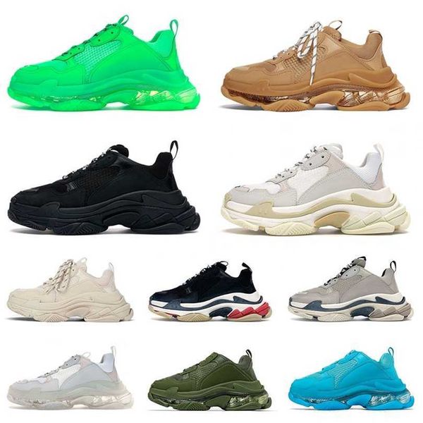 

triple s mens womens designer shoe casual dad shoes vintage plate-forme fashion sneakers black 17fw glitter luxury tennis trainers