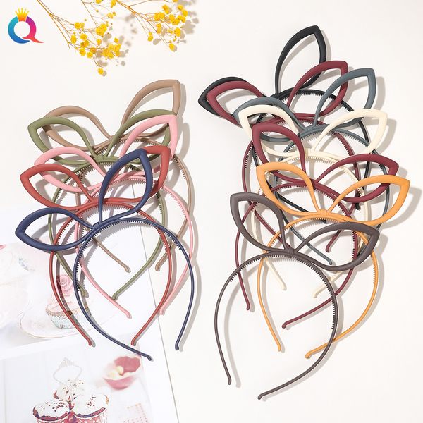 

simple abs rabbit ear hair band ribbon girl headband hairband women girls simple hair band women hair accessories 1862, Slivery;white