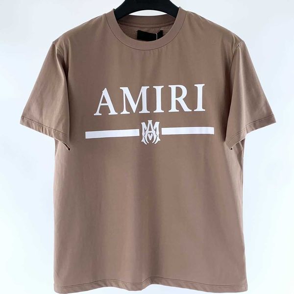 

t-shirts ammri tee shirts stripe letter loog print simple casual crew neck short sleeve couple's fashion designer brand niche ins celeb, White;black