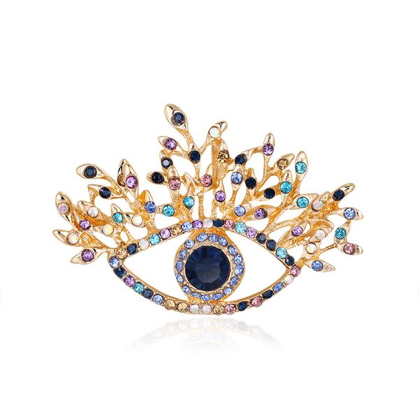 

luxury designers brooch angel's eye pins stylish jewelry wemon party daily wearing kc gold plated 6pcs/lot, Gray
