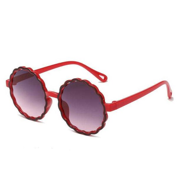 

kids sunglasses wave marine lens trendy cute flowers personality fashion baby, Blue