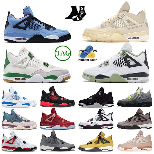 

mens womens jmpman 4 basketball shoe sports sneakers sail doernbecher cactus jack new pine green sophomore album pure money red thunder desi