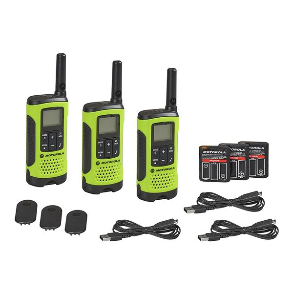 

motorola talkabout t260tpg radio green 3 pack