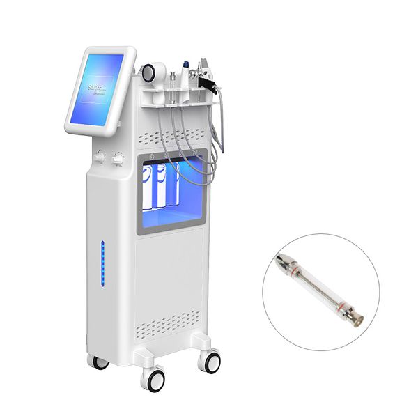 

diamond peel portable machine h2o2 oxygen dermabrasion facial device remove blackhead 11 in 1 beauty hydra microdermabrasion machine, Black;white