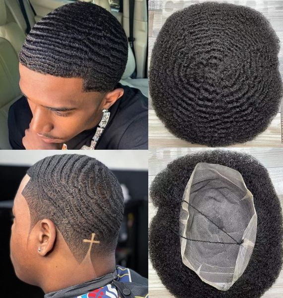 

men's children's wigs afro wave full lace toupee 4mm 6mm 8mm 10mm 12mm mens wig brazilian virgin human hair replacement for black