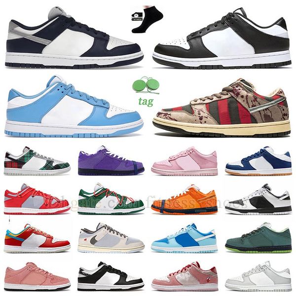 

panda casual shoes low mens womens unc triple pink medium olive freddy krueger tartan plaid midnight navy playstation why so sad la dodgers, Black