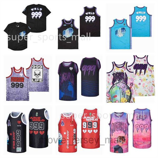 

movie basketball jerseys juice wrld #999 lyrical lemonade jersey, Black;red