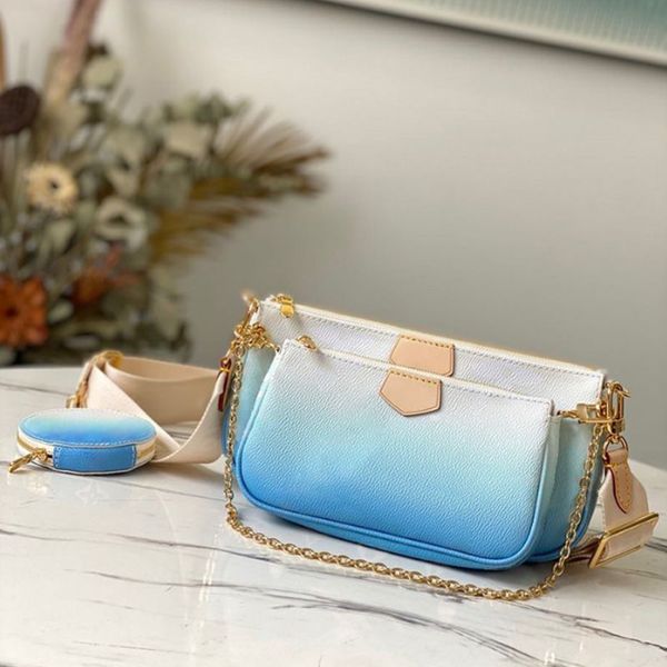 

gradient three-piece combination crossbody bag designer women favorite handbag crossbody purse woman fashion shoulder bag purse messenger ba