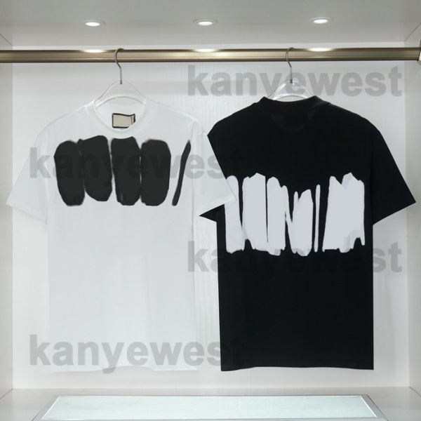 

2023 designer mens t shirts summer paris men smoked letters print t shirts wear with street t shirt women luxurys short sleeve tshirts, White;black