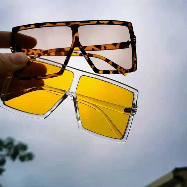 

large frame kids sunglasses square korean simple ocean lens glasses street, Blue
