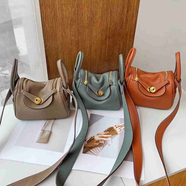 

h lind tote bag 2023 mini lindy headcoat togo cowhide women s bag single shoulder cross sleeve