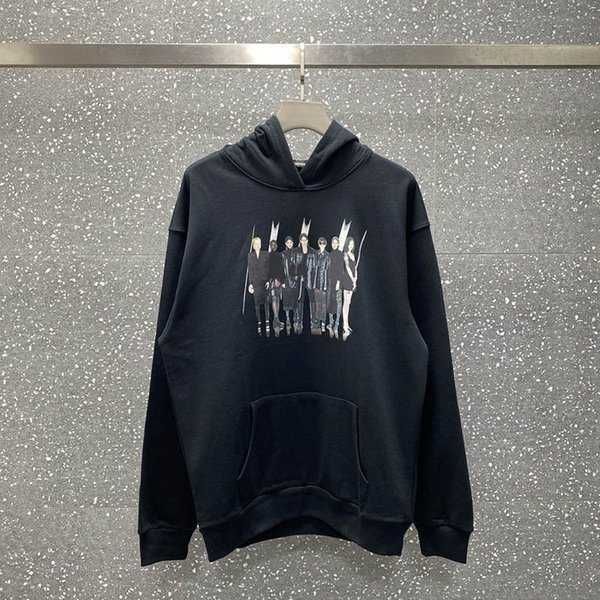 

20ss band model p printed hoodies fashion pullover hooded sweatshirt men women high street size xsl 2crjg, Black