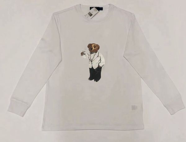 

designer r polos men's t shirts cartoon bear printed long sleeve t-shirt, casual and fashionable cotton for spring and autumn" s-2, White;black