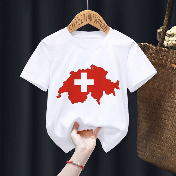 

t-shirts switzerland funny boy girl t-shirts kid children anime gift present little baby harajuku clothes drop ship l230309, Blue