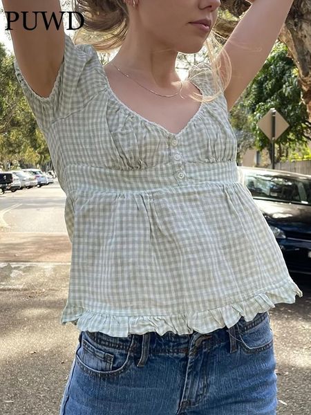 

women s t shirt puwd slim girls sweet tshirts summer fashion ladies stylish soft cotton short tees vintage women cute chic 230308, White