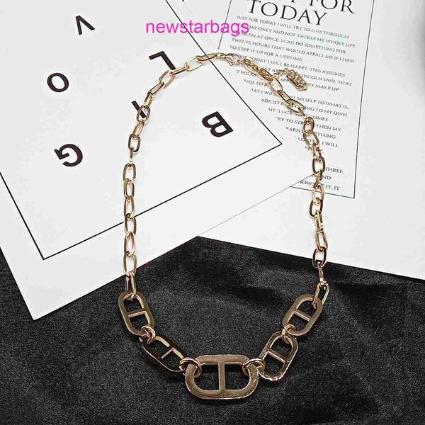 

designer herms necklace for sale punk style titanium steel necklace men's and wo thick chain stainless pendant collarbone letter, Silver