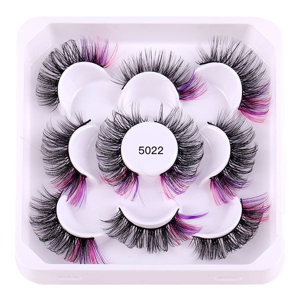 

multilayer thick color fake eyelashes naturally soft & delicate handmade reusable curlied 3d false lashes extensions full strip eyelashes dh