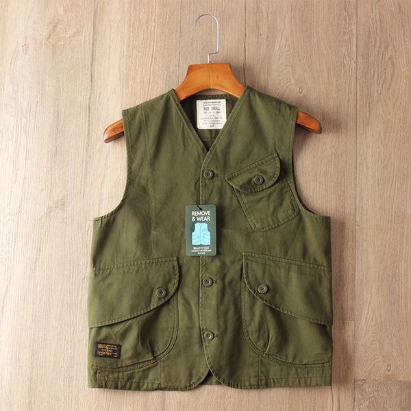 

men's vests highquality men's multipocket vest retro tooling cotton men and women couples thin casual cardigan 230309, Black;white