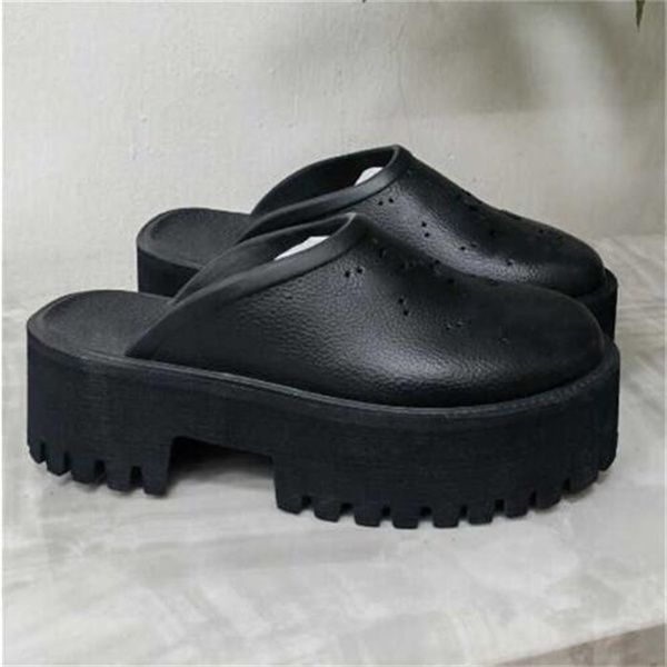 

brand designer women sandals soft fashion design ladies hollow sandals made of transparent materials lovely sunny beach sandals, Black