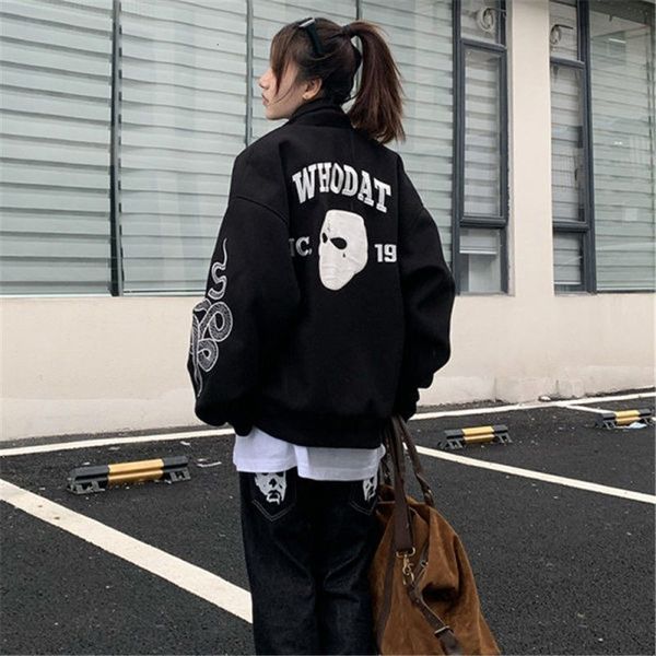 

men's jacket's bomber harajuku hip hop oversized black coat spring velvet chaquetas 230309, Black;brown