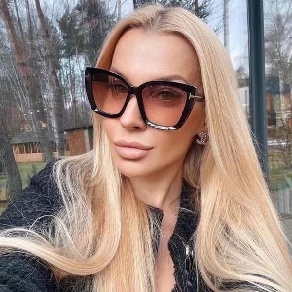 

European and American fashion cat's eye sunscreen sunglasses women's advanced sense Korean T-shaped fashion sunglasses women trend