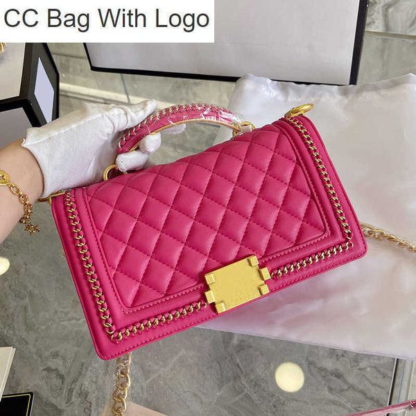 

cc bag other bags france womens boy handle quilted bags classic medium flap lambskin purse gold metal hardware chain strap crossbody shoulde, Black;red