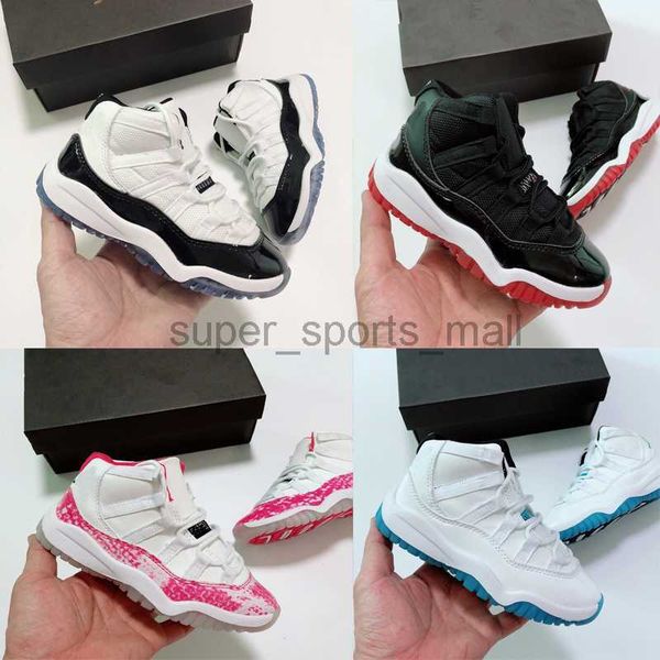 

2023 toddler infants kids space jam 11s bred concord for sale sneakers boys legend blue basketball shoes size28-35