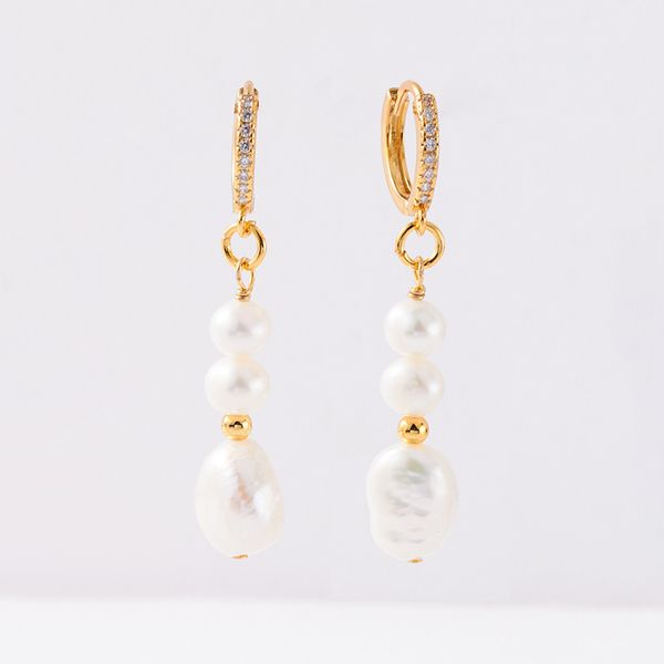 

trendy jewelry natural mother shell of pearl dangle earrings for women, Silver