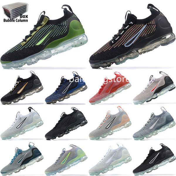 

fly knit 2021 fk-2020 running shoes mens womens sports sneakers dark grey all black speckled white stone blue pure platinum team red light d