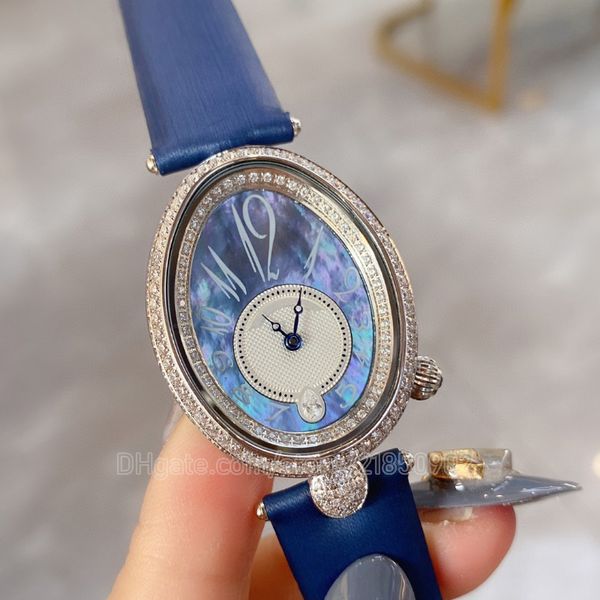 

blue sky dial model watch fashion lady quartz watches 28mm casual women wristwatch rose gold blue red pink leather clock luxury female watch, Slivery;brown