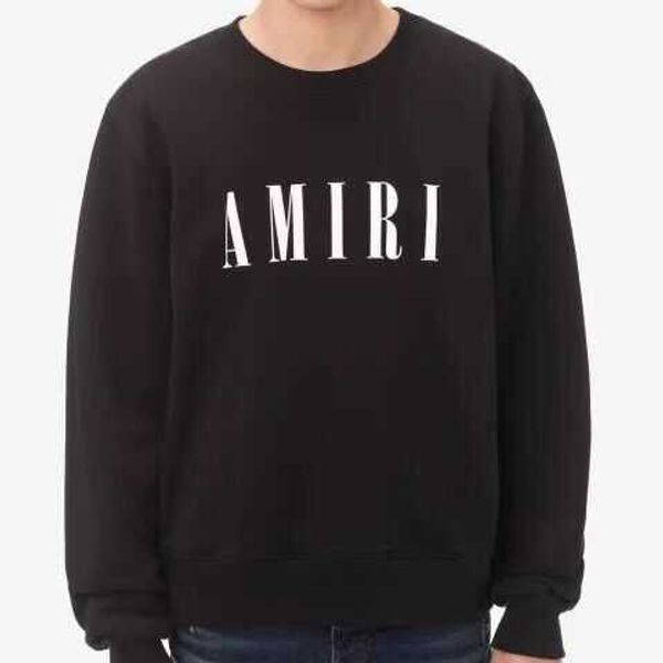 

hoody am1r1 hoodie high street letter printing men women loose casual versatile round neck black sweater fashion designer brand niche ins ce