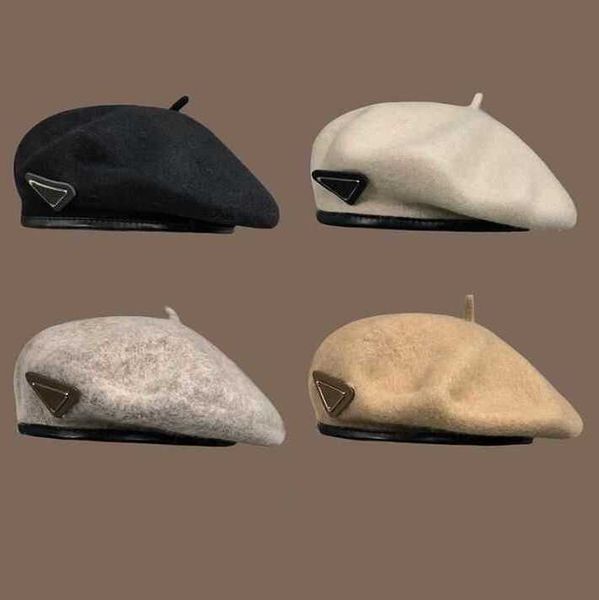 

2023 designer beret womens letter luxury tie-dye cashmere hat beret cap lady outdoor travel warm winter windproof vacation bonnet 336l bbj6, Blue;gray