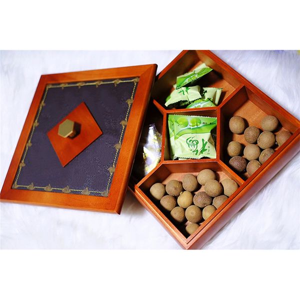 

ilivi monogram collectable leather wood storage candy jewelry box classified classical multi purpose makeup case home decoration organizer f