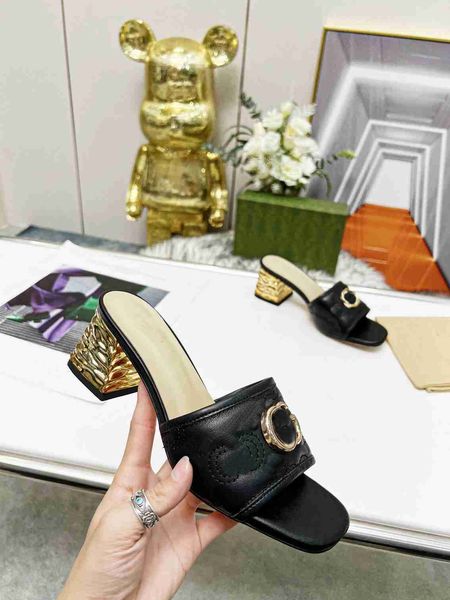 

summer classic fashion flat sandals luxury designer women's shoes channel thick bottom casual open-toe fashion women's shoes beach, Black