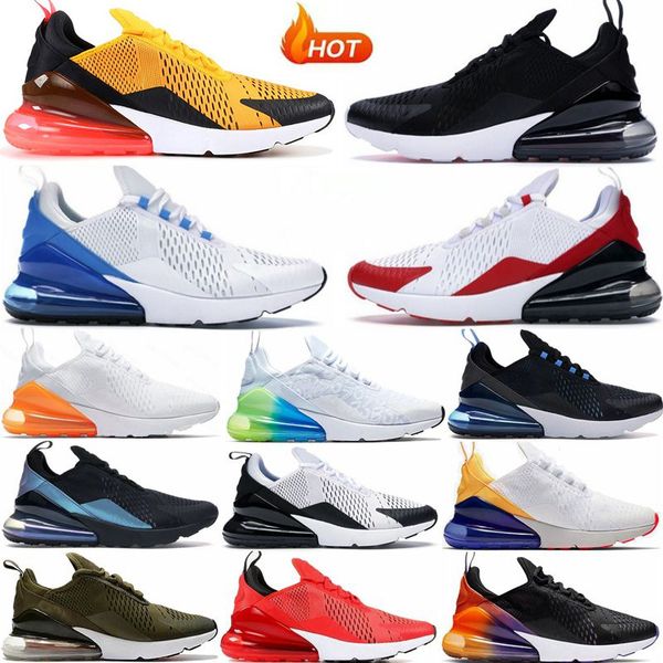 

running shoes air classic 270 men women tennis running shoes navy blue triple black white barely rose pink red dusty cactus dark mesh stucco, Black;pink