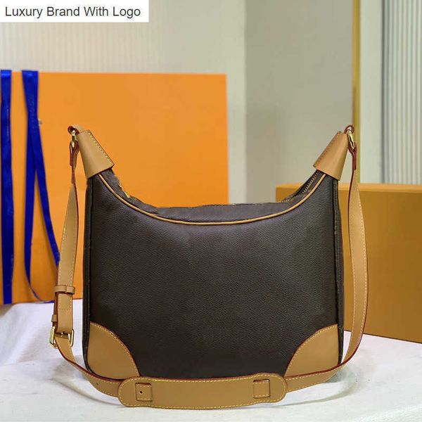 

l bag handbags women vintage croissant shoulder bag old flower postman bags discolored skin yellow letter pattern l handbag purse tuba walle, Black