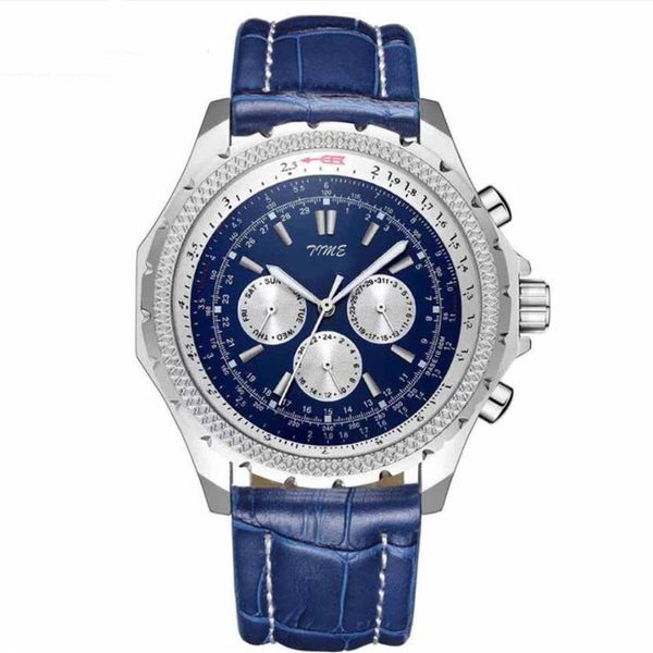 

big dial navitimer design men mechanical watch limited edition military sports mens watches stainless steel automatic wristwatch t209u, Slivery;brown