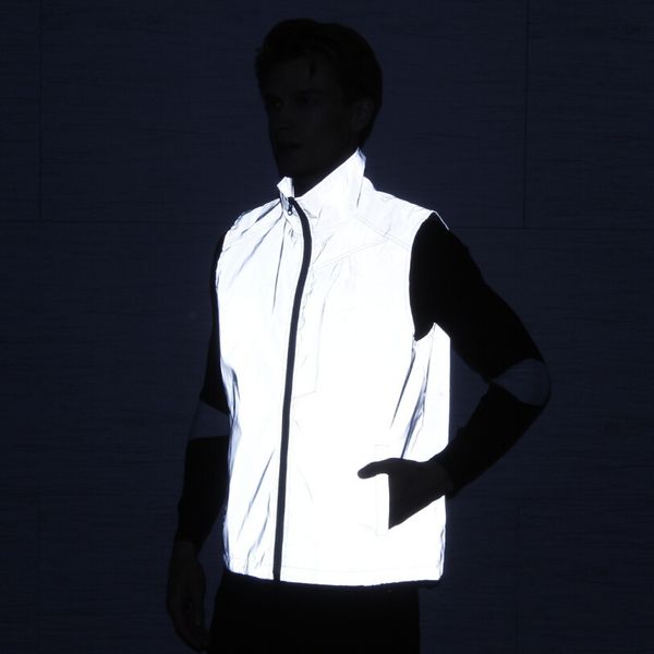 

men's vests high visibility reflective vest 230309, Black;white