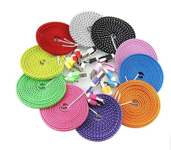 

colorful flat braided noodle cable type c usb cables data sync charger weave noodlecable 1m 2m 3m for samsung s7 edge s8