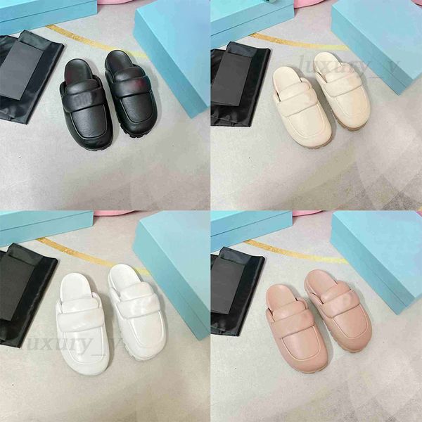 

summer flat slippers women sandals designer platform soft leather mules novelty sheepskin scuffs lady slippers beach flip flops, Black