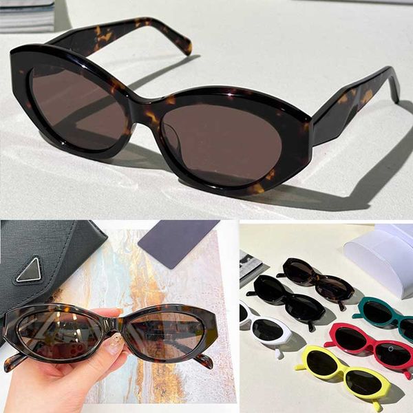 

Summer mens and womens oval new sunglasses PR 26 Luxury Sunshade Retro cats eye Small Frame outdoor party personality