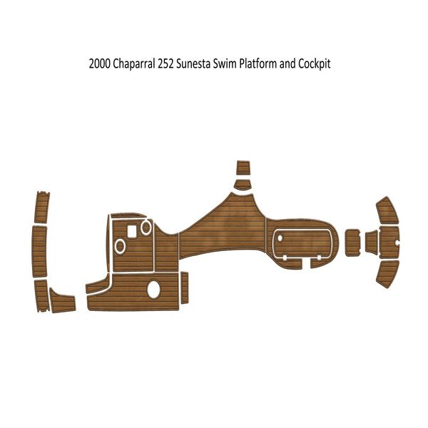

2000 chaparral 252 sunesta swim platform cockpit boat eva foam teak floor pad