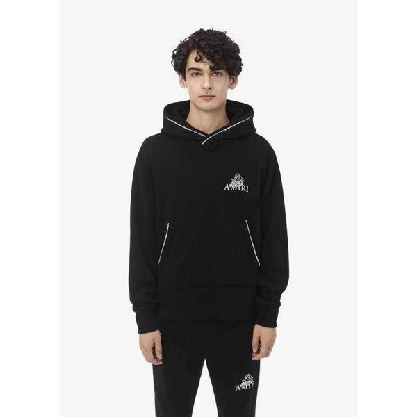 

hoody am1r1 hoodie cotton long-sleeved printing diamond chain black loose sweater trend fashion designer brand niche ins celebrity casual le