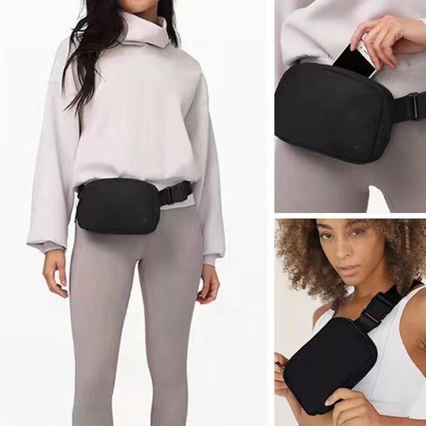 

fashion women's waist bag messenger shoulder bags for men women 5colors 19x5.5x13cm, Red;black