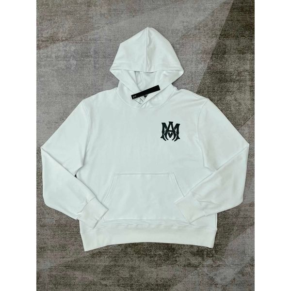 

hoody am1r1 hoodie cotton drawcord letter embroidered black damaged loose sweater trend fashion designer brand niche ins celebrity casual le