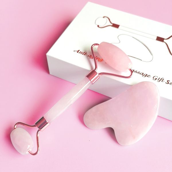 

other massage items face jade roller rose quartz natural stone gua sha slimmer lift wrinkle double chin remover beauty care slimming tools 2