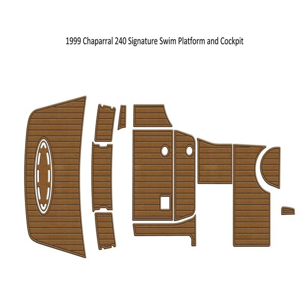 

1999 chaparral 240 signature swim platform cockpit boat eva foam teak floor pad