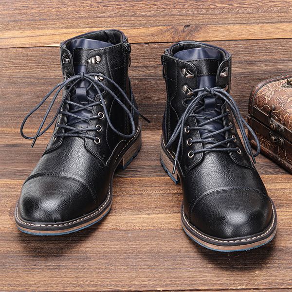 

boots 2023 men fashion comfortable ankle leather al608c4 230309, Black